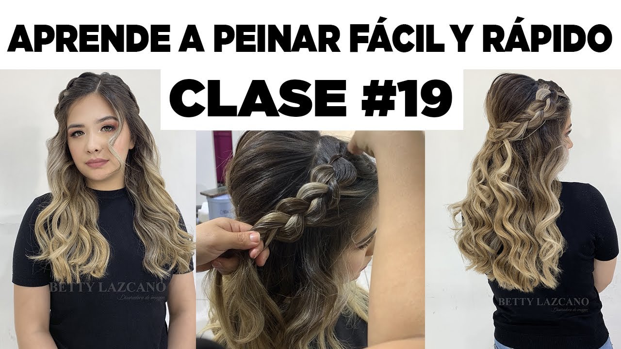 peinados pelo suelto con trenzas paso a paso