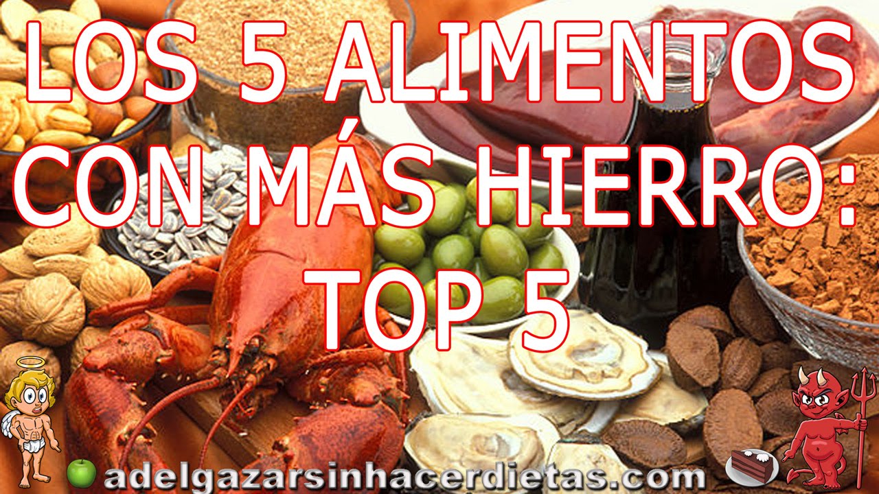 lista de alimentos con hierro para la anemia